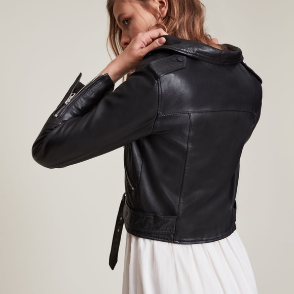 All Saints Dalby Leather Jacket - Picture 6 of 14